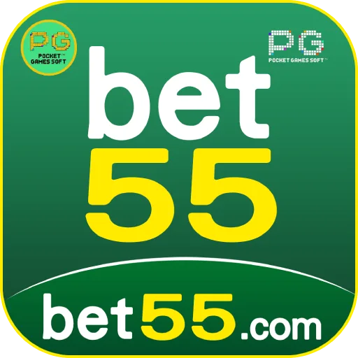 Imagem promocional da BET55 mostrando a plataforma e suas vantagens